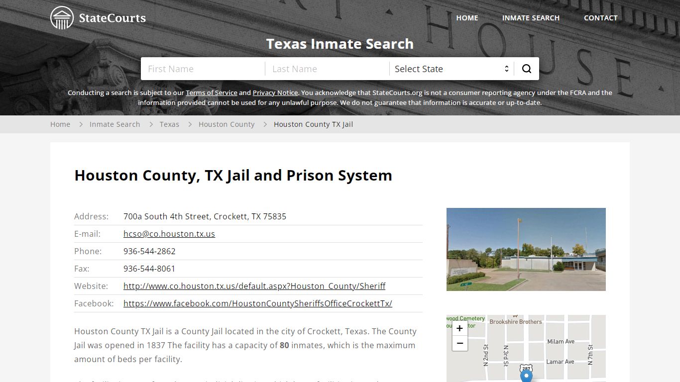 Houston County, TX Jail and Prison System - State Courts