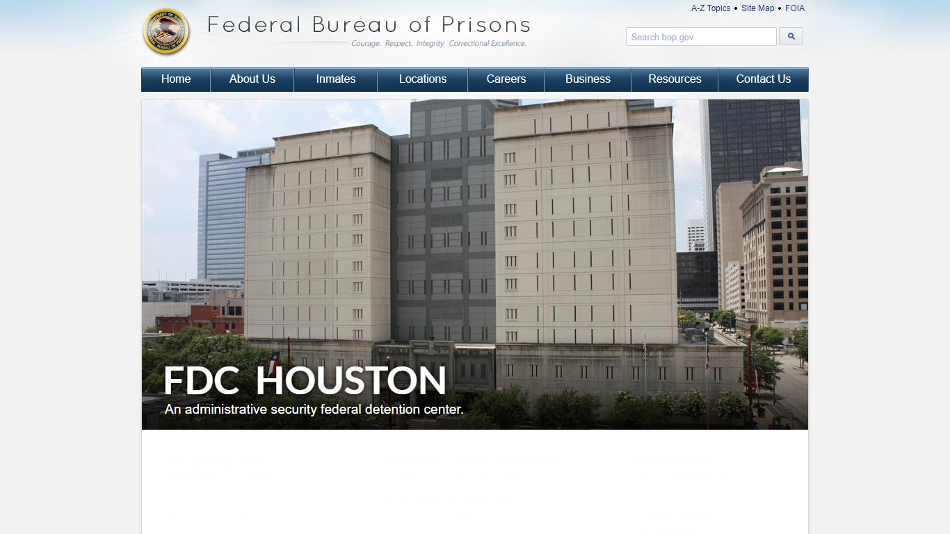 FDC Houston - Federal Bureau of Prisons